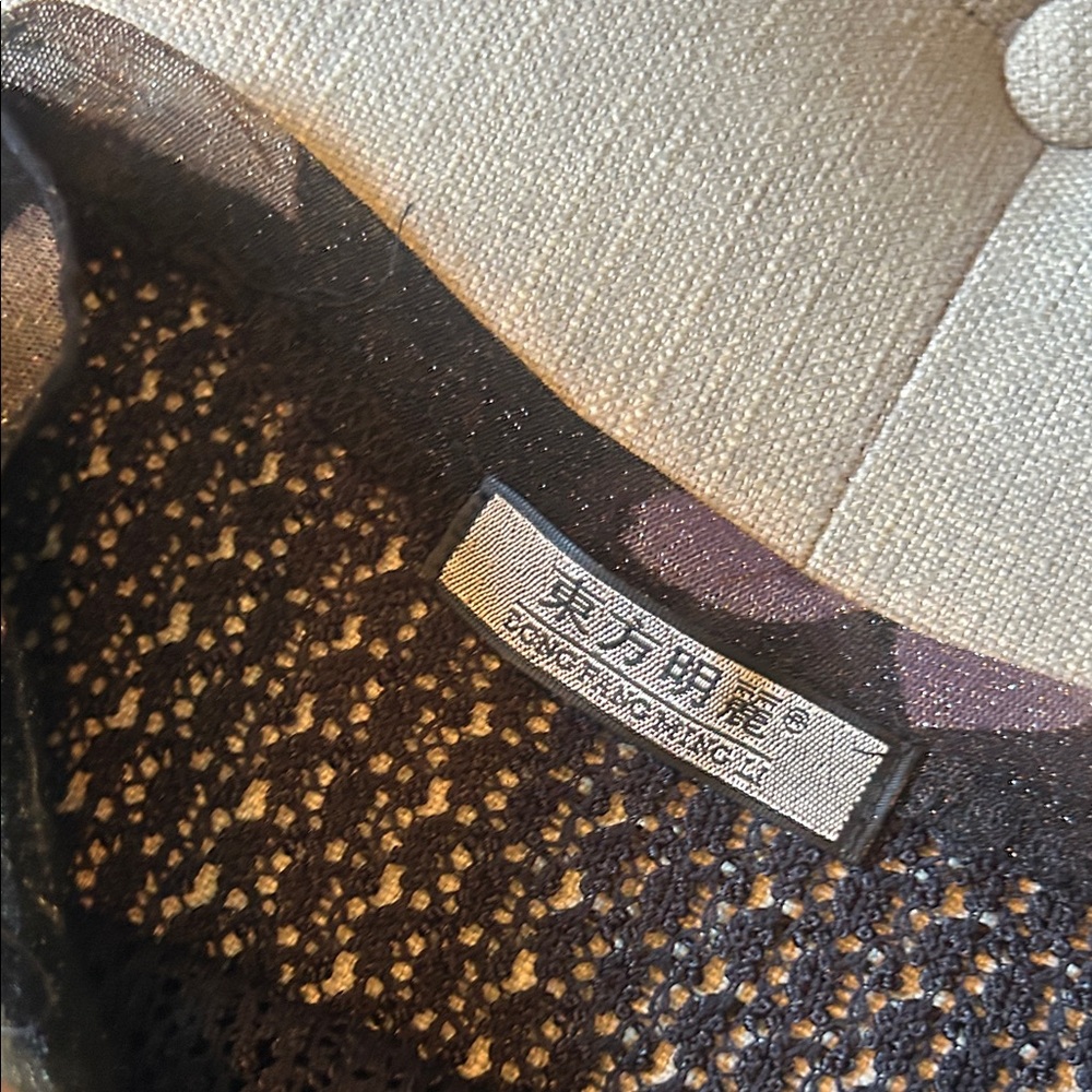 Statement Y2K Dong Fang Ming Li Floral Mesh Crochet Asymmetrical Top Size Small - Picture 5 of 8